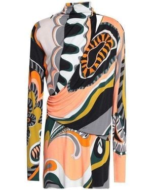 PUCCI Wrap-effect Cutout Top - Multicolour