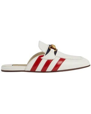 Gucci Horsebit X Adidas Leather Slipper In White