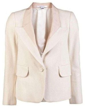 Carven Contrast Revere Woven Jacket - Natural