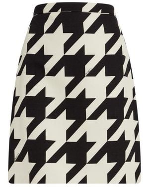 Gucci Houndstooth Mini Skirt - Black