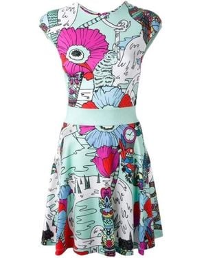 Mary Katrantzou Poppies Print Mint Dress - Multicolor