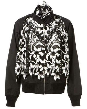 Sacai Broderie Anglaise Floral Cotton Jacket - Black