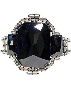 Helene Zubeldia Cuff With Crystal Details Bracelet - Black