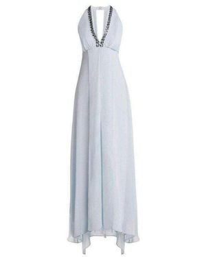 BCBGMAXAZRIA Kristyn Plunging V-neck T-back Dress - Blue