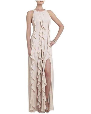 BCBGMAXAZRIA Tess Cascading Ruffle Dress - Pink