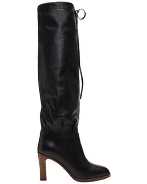 Gucci Leather Mid-heel Boot - Black