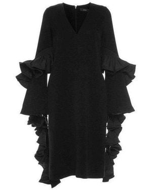Ellery Molotov Ruffle Sleeve Dress - Black