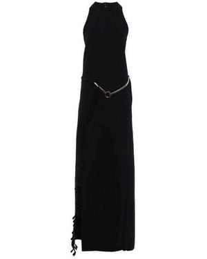 Rabanne Black Sleeveless Fringed Dress