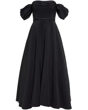Giambattista Valli Off-shoulder Flared Midi Dress - Black