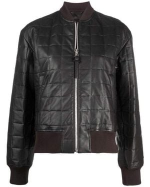 Bottega Veneta Quilted Leather Bomber Jacket - Black