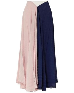 Roland Mouret Pleated Skirt - Blue