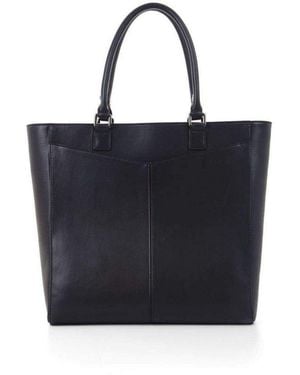 BCBGMAXAZRIA Avery Black Leather Tote Bag
