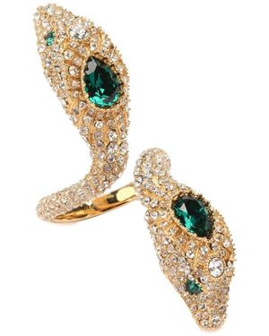 Gucci Crystal & Cubic Zirconia Snake Ring - Metallic