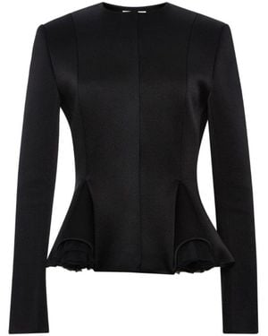Christopher Kane Fitted Jacket With Godets - Black