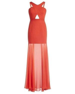 BCBGMAXAZRIA Ria Criss-cross Front Gown - Red