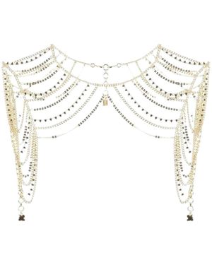 BCBGMAXAZRIA Novelty Gold Chain Shoulder Piece - Metallic
