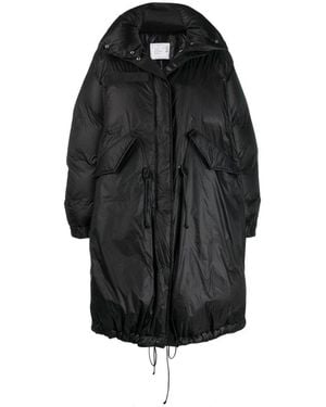 Sacai Black Down High Neck Padded Parka