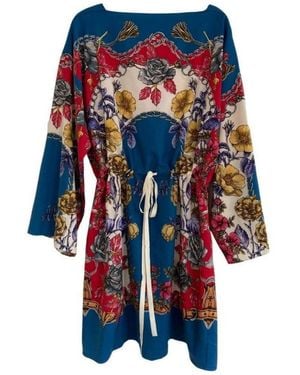 Gucci Boudoir Printed Wool-twill Kaftan Dress - Blue