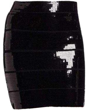 BCBGMAXAZRIA Sequin Pencil Power Skirt - Black