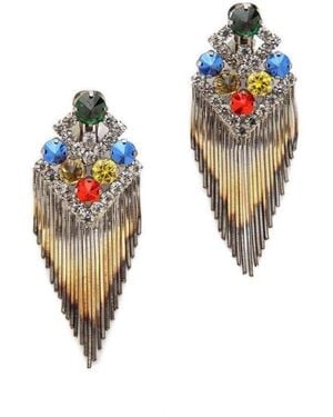 Iosselliani Fringe Mixed Colour Earrings - Multicolour