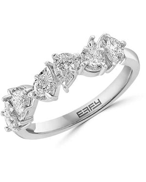Effy 14k White Gold Pavé Diamond Ring - Metallic