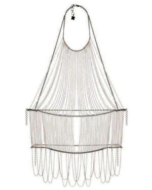 BCBGMAXAZRIA Halter Body Chain - Metallic