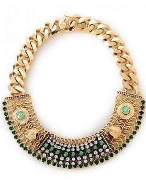 Iosselliani Exotic Chain Crystal Chocker - Metallic
