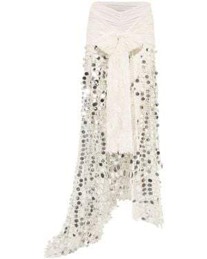 Siedres Silvana Sequinned Knit Maxi Skirt - Natural