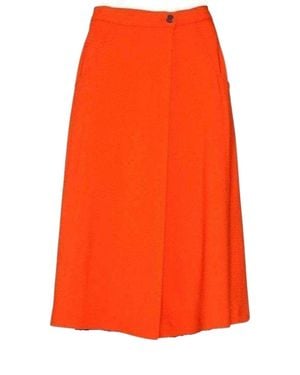 Antonio Marras Stretch Wool Crepe Skirt Shorts - Orange