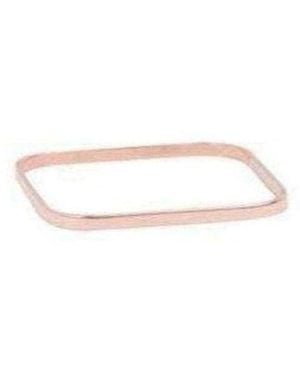 Vanrycke 18k Rose Gold Thin Square Ring - Metallic
