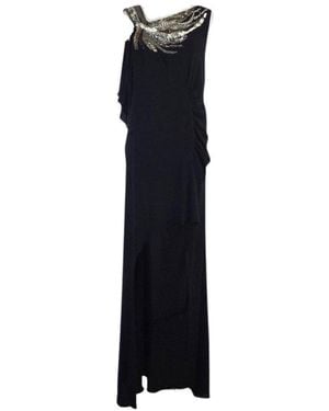 BCBGMAXAZRIA Beaded High Low Gown - Black