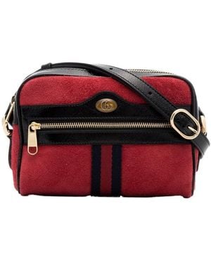 Gucci Red Ophidia Suede Mini Bag