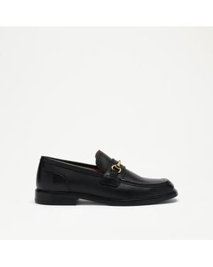 Russell & Bromley Leyburn Square Toe Snaffle Loafer - Black