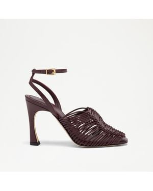 Russell & Bromley Swanwick Ankle Tie Heeled Strappy Sandal - Brown