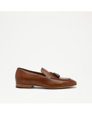 Russell & Bromley Bradley Braided Tassel Loafer - Brown
