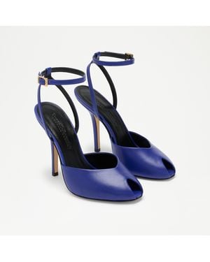 Russell & Bromley Kingsley Peep Toe Stiletto - Blue