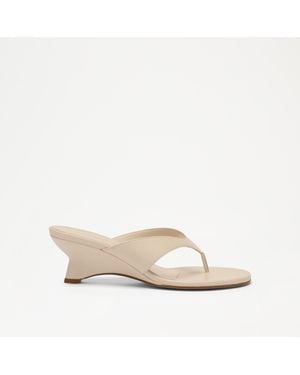 Russell & Bromley Barway Flip Flop Wedge - Natural