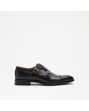 Russell & Bromley Marco Double Monk Shoe - Black