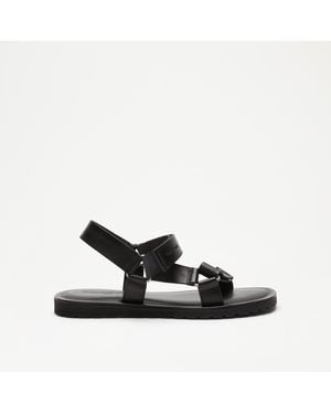 Russell & Bromley Montego Trek Leather Sandal - Black