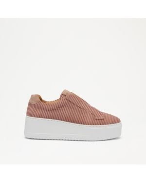 Russell & Bromley Park Up Laceless Flatform Trainer - Pink