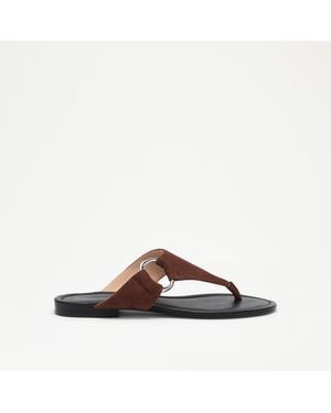 Russell & Bromley Cambeck Hardware Thong Sandal - Brown
