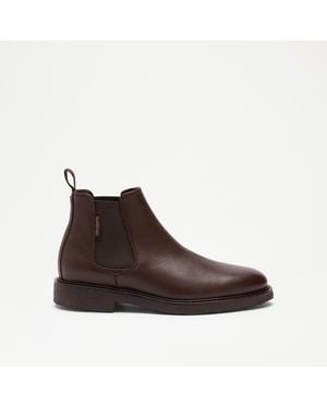 Russell & Bromley Dublin Leather Crepe Sole Chelsea Boot - Brown