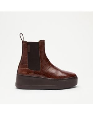 Russell & Bromley Park Way Flatform Chelsea Boot - Brown