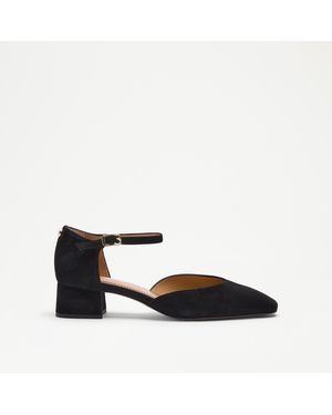 Russell & Bromley Esme Square Toe Block Heel - Black