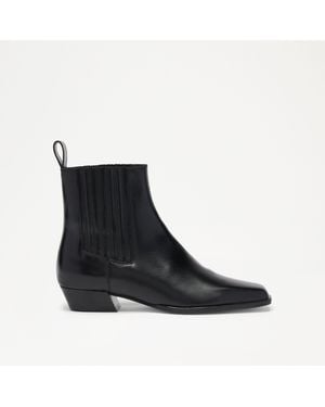 Russell & Bromley Glazebrook Low Heeled Gusset Ankle Boot - Black
