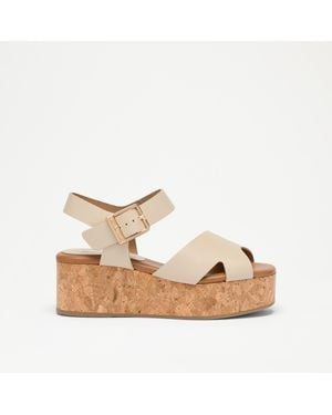 Russell & Bromley Kirby Flatform Cork Sandal - Natural