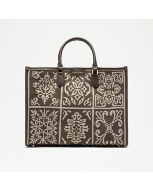 Russell & Bromley Gemini Woven Shopper Tote - Metallic