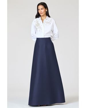 Sachin & Babi Mary Mikado A-Line Maxi Skirt - Blue