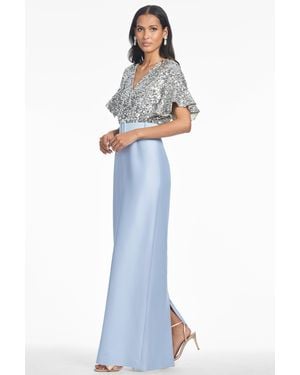 Sachin & Babi Marlene Gown - Blue