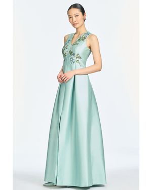 Sachin & Babi Embroidered Brooklynne Gown - Blue